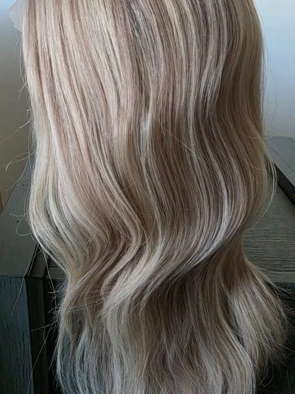 Maylene- Blonde Balayage Remy: Human Hair Lace Front Wig- 18